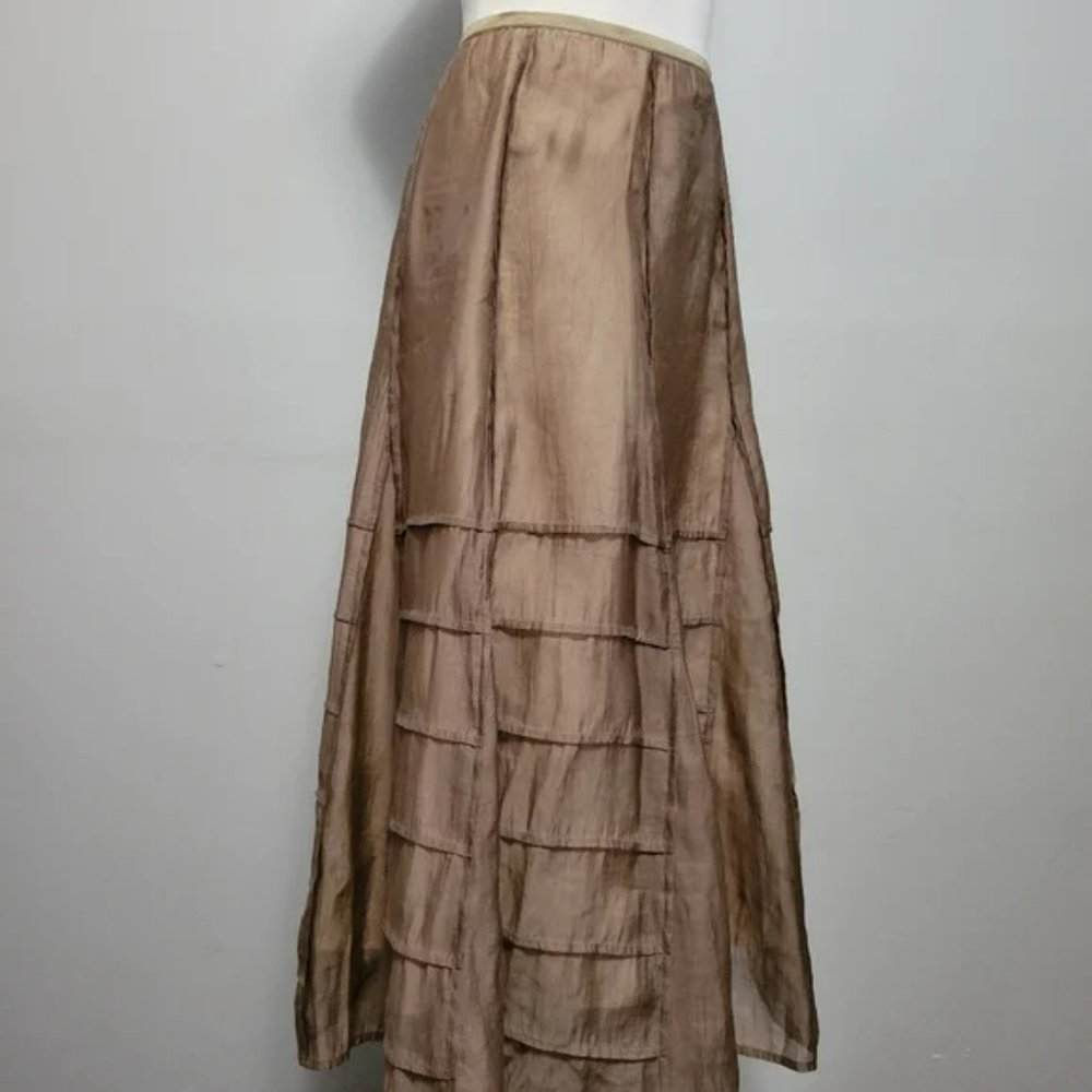 Nic + Zoe Mushroom Lyocell Peasant Batiste Skirt Size 14 - Picture 3 of 3